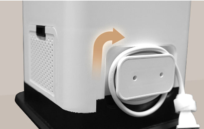 Almacenamiento del cable de alimentación