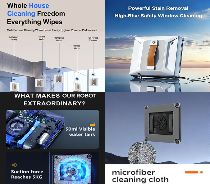 Robot automático de limpieza de ventanas