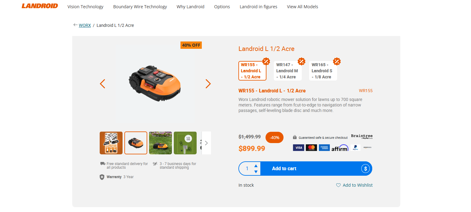 WORX WR155 Landroid