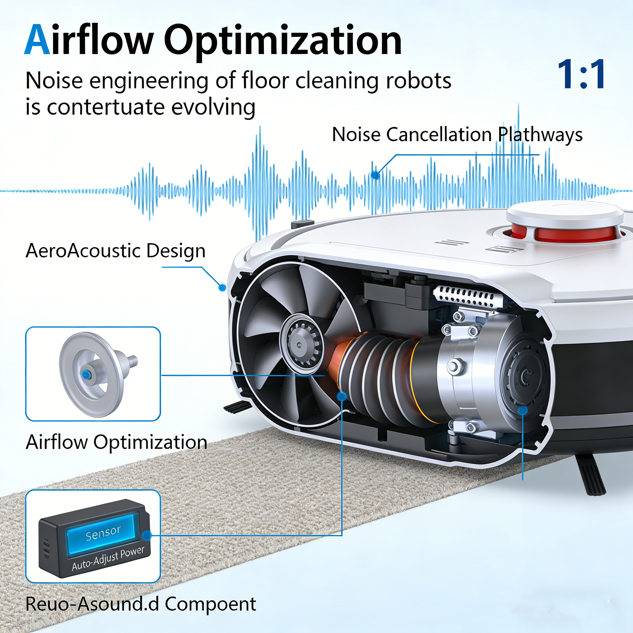 La ingenier&iacute;a ac&uacute;stica de los robots de limpieza de suelos est&aacute; en constante evoluci&oacute;n.