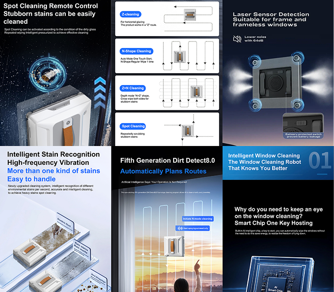 Robot automático de limpieza de ventanas