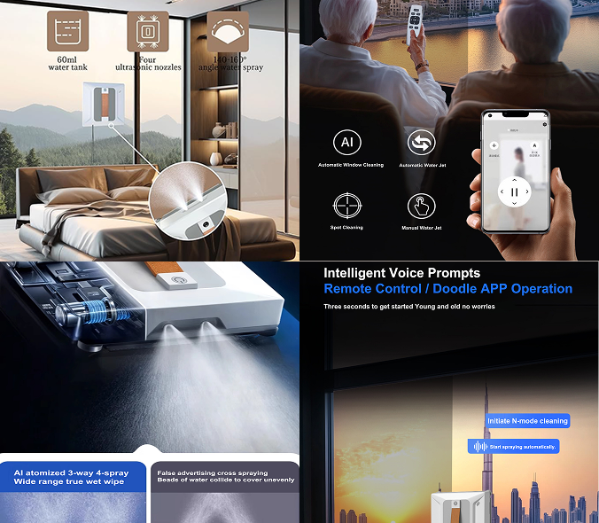 Robot automático de limpieza de ventanas